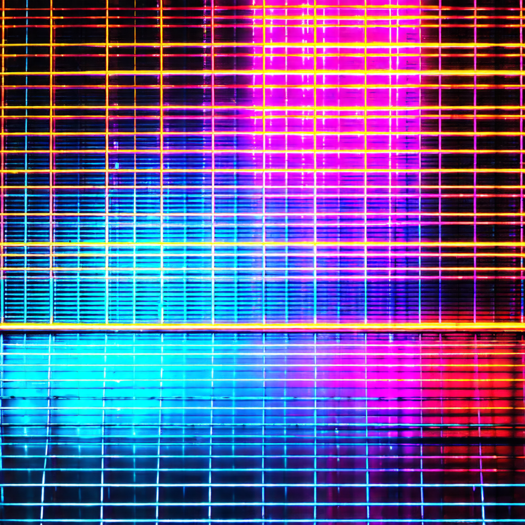 Close-up of a colorful, abstract pattern