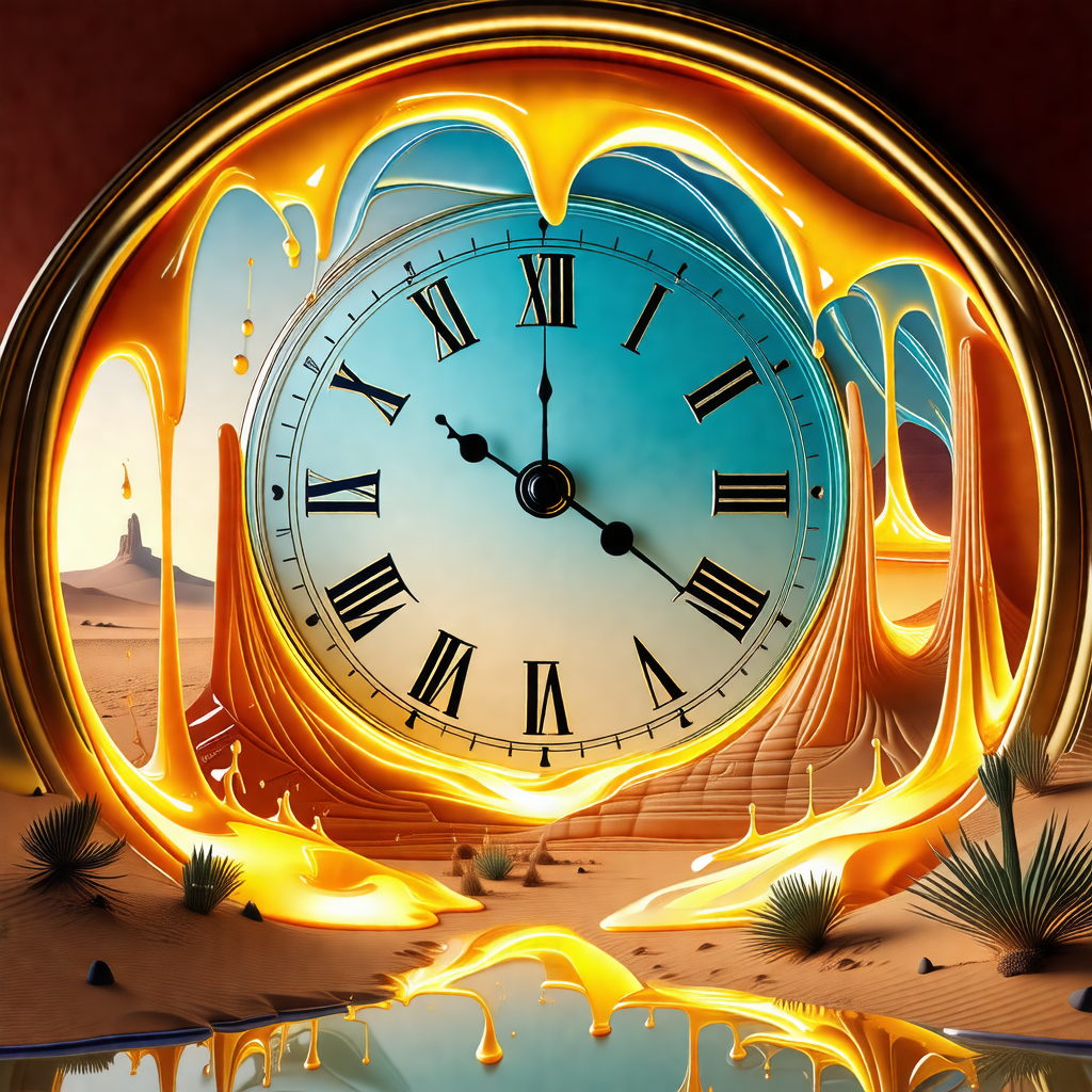 Large, ornate clock with a blue face and gold trim