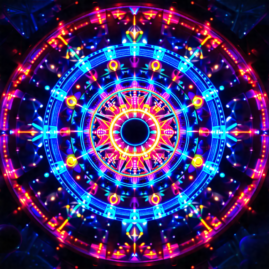 Large, colorful, and intricate circular pattern