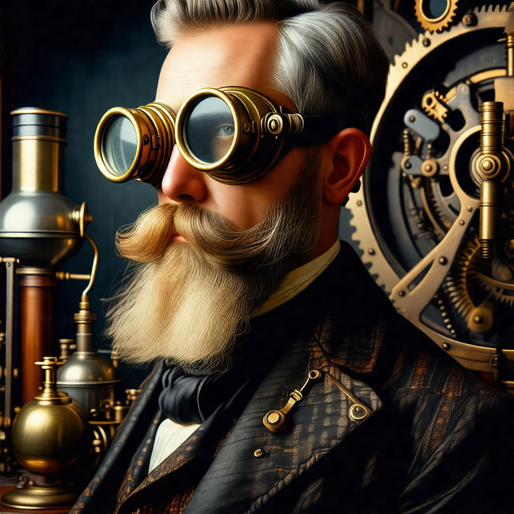 Man wearing a suit and glasses, standing in front of a clock
