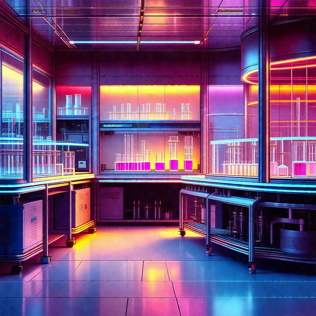 Laboratory filled with various scientific equipment and i...
