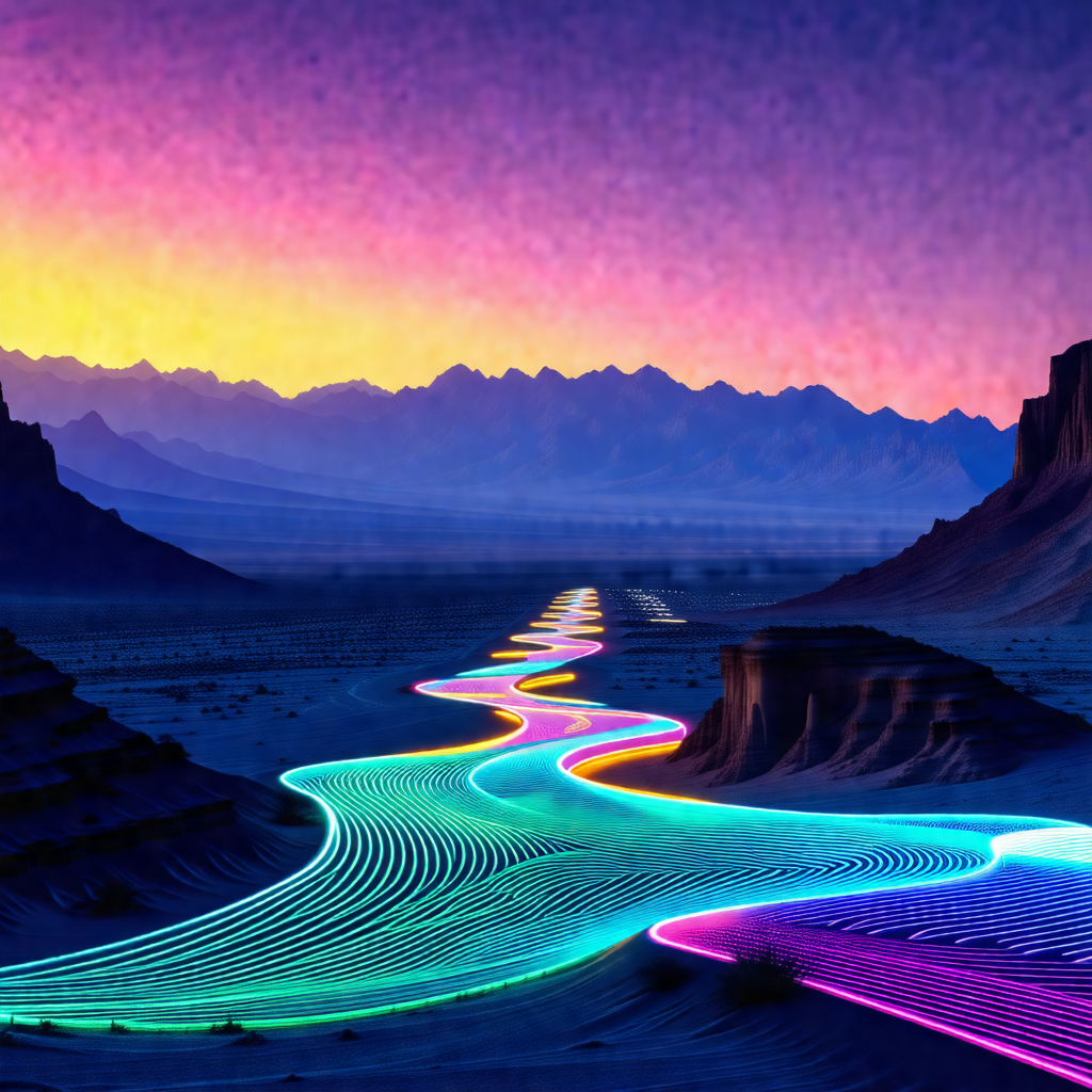 Beautiful sunset over a mountain range