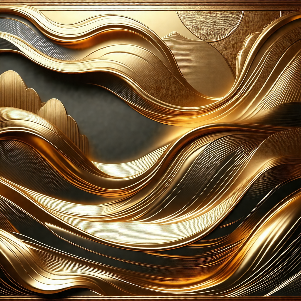 Large, intricate metal sculpture that resembles a wave