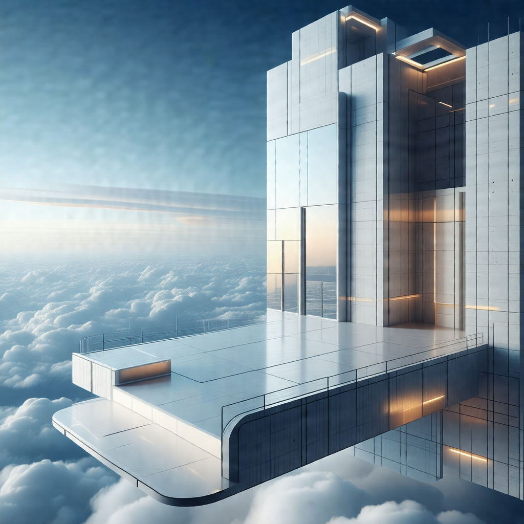 Large, modern building with a glass facade