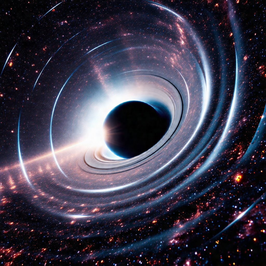 Black hole in the center of a spiral galaxy