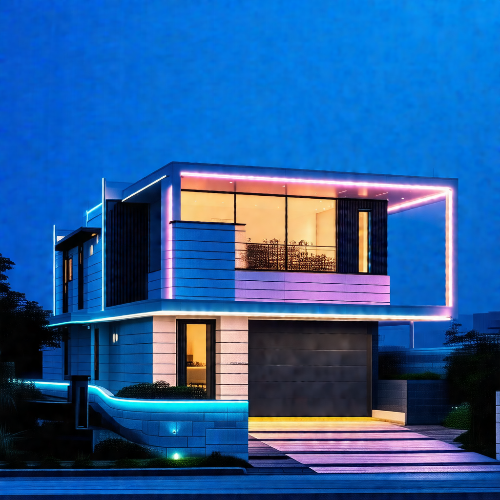 Large, modern-looking house with a unique design