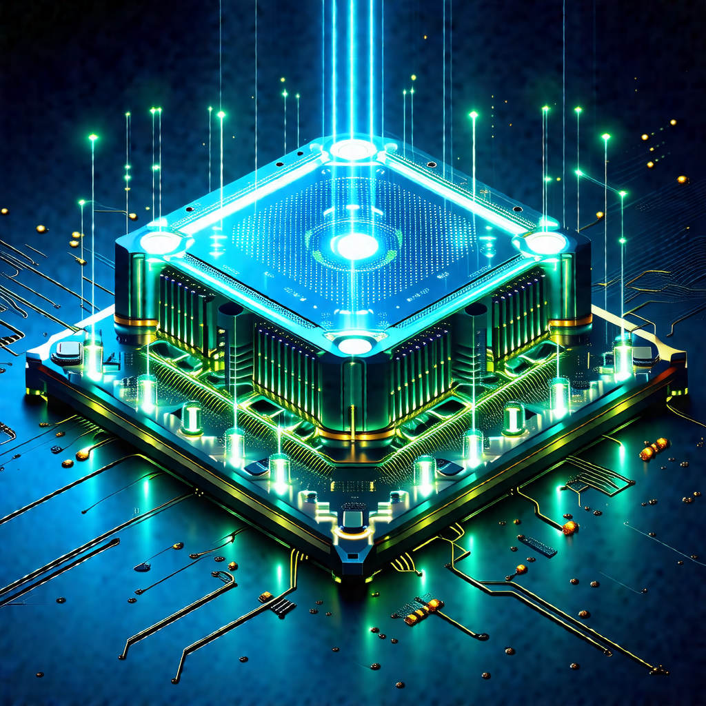 Futuristic, blue-toned illustration of a building with a ...