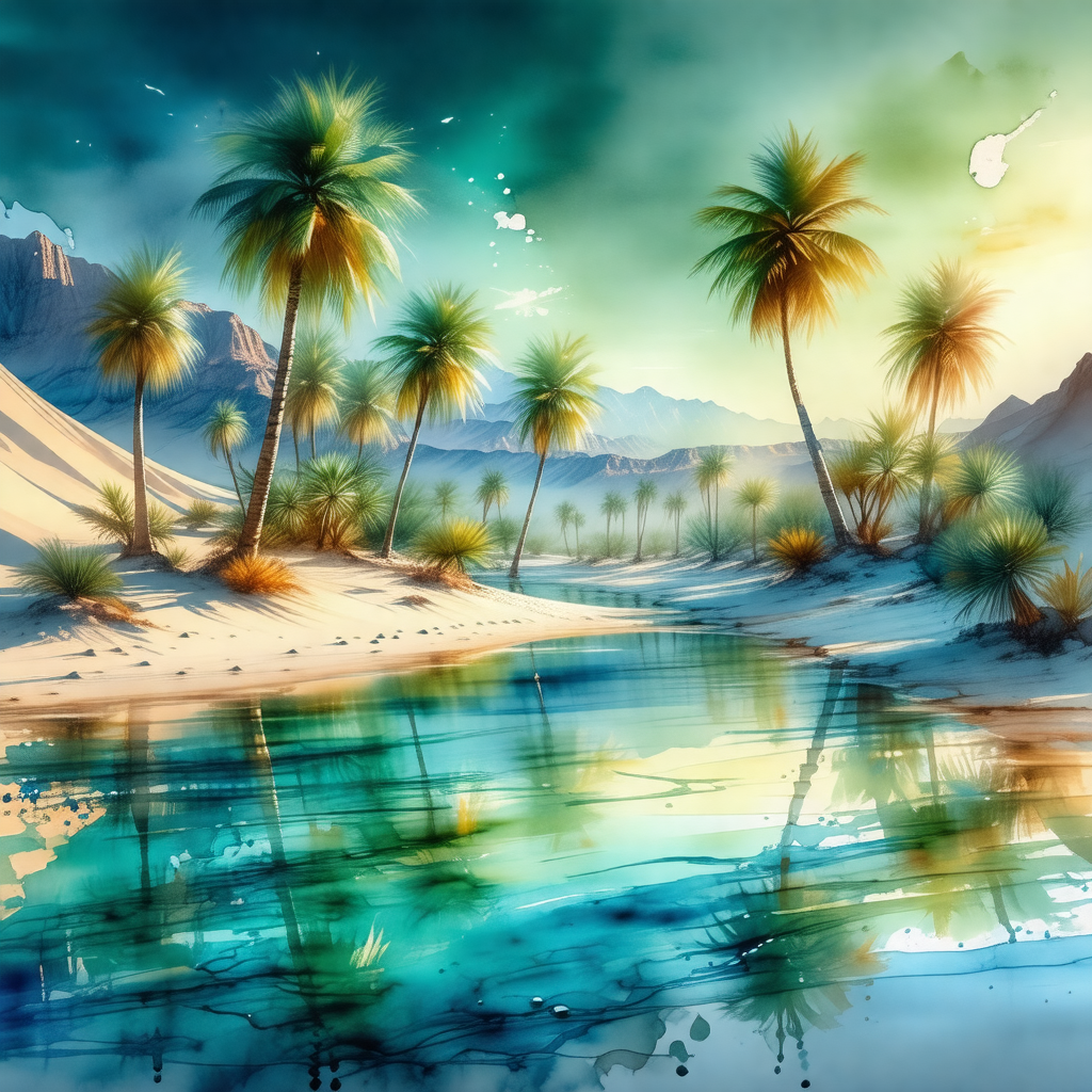 Beautiful tropical scene with a sandy beach and a body of...