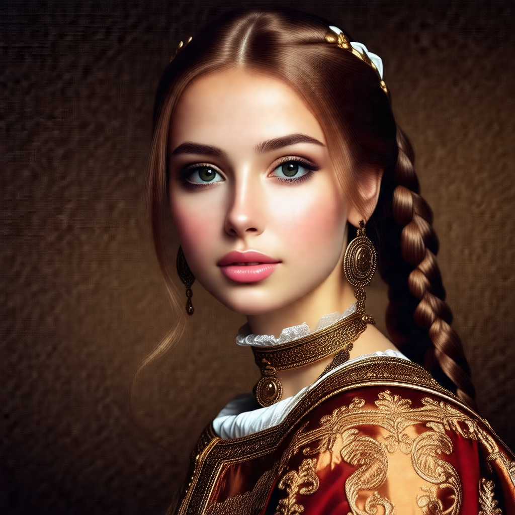 Beautiful young woman with long, flowing hair