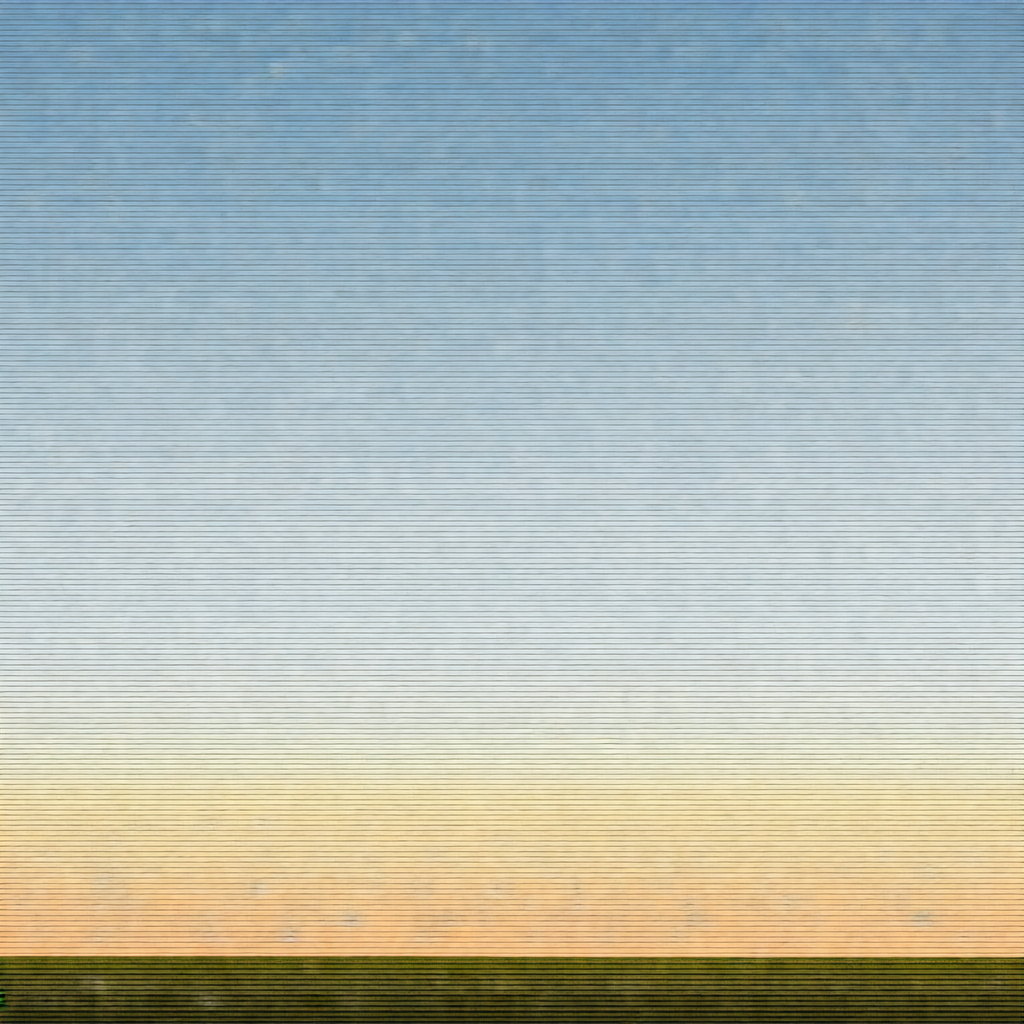 Beautiful sunset with a clear blue sky