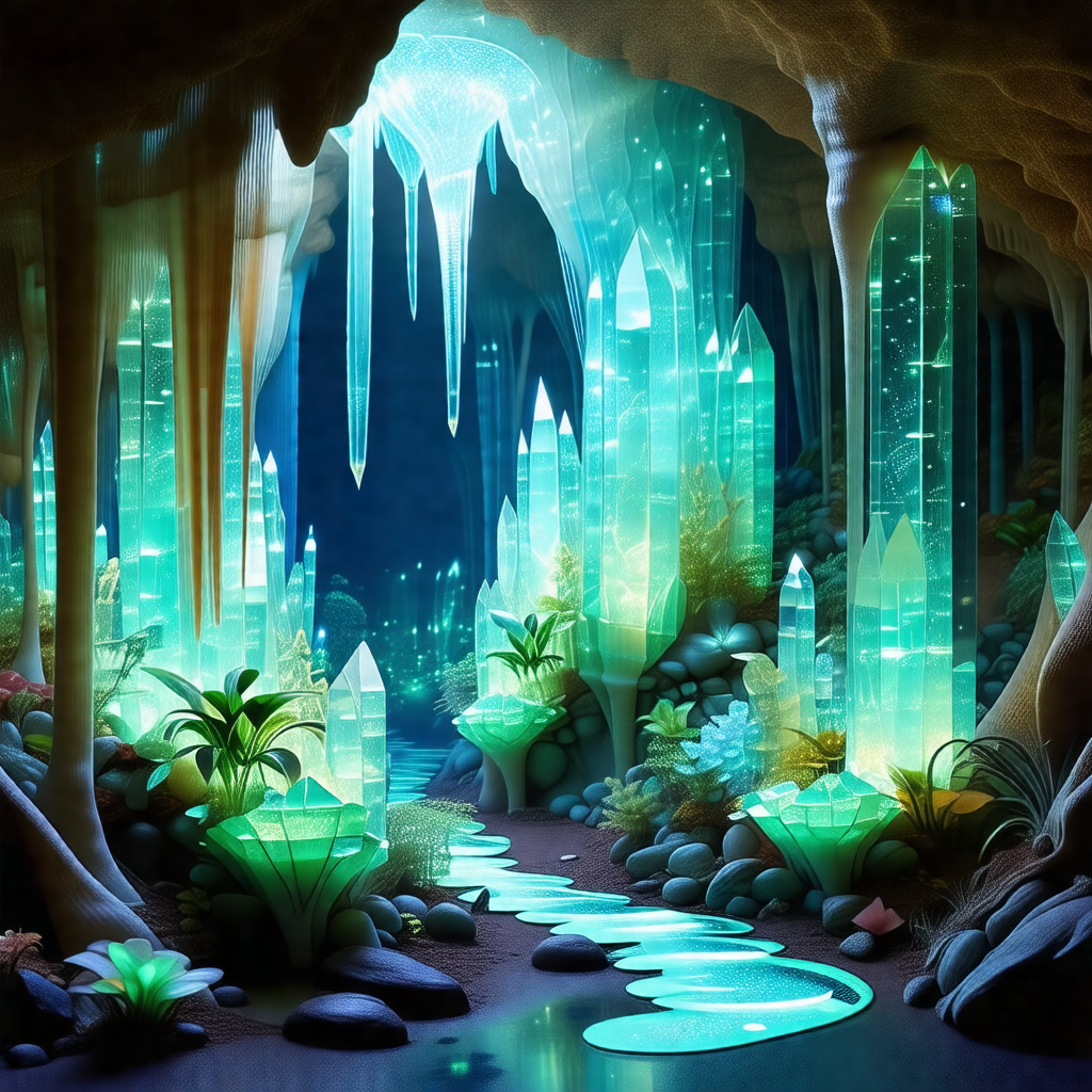Lush, green, and colorful underwater world filled with va...