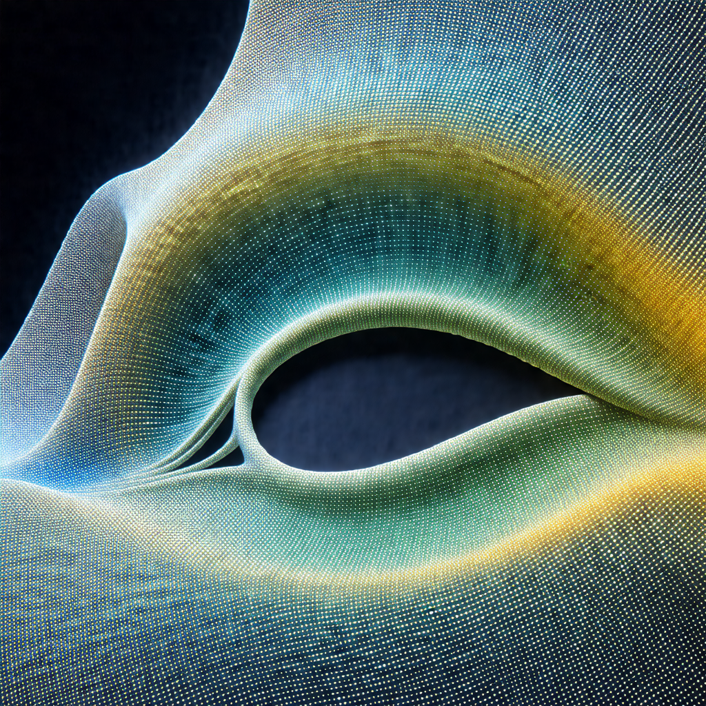 Close-up of a blue and yellow object, which appears to be...