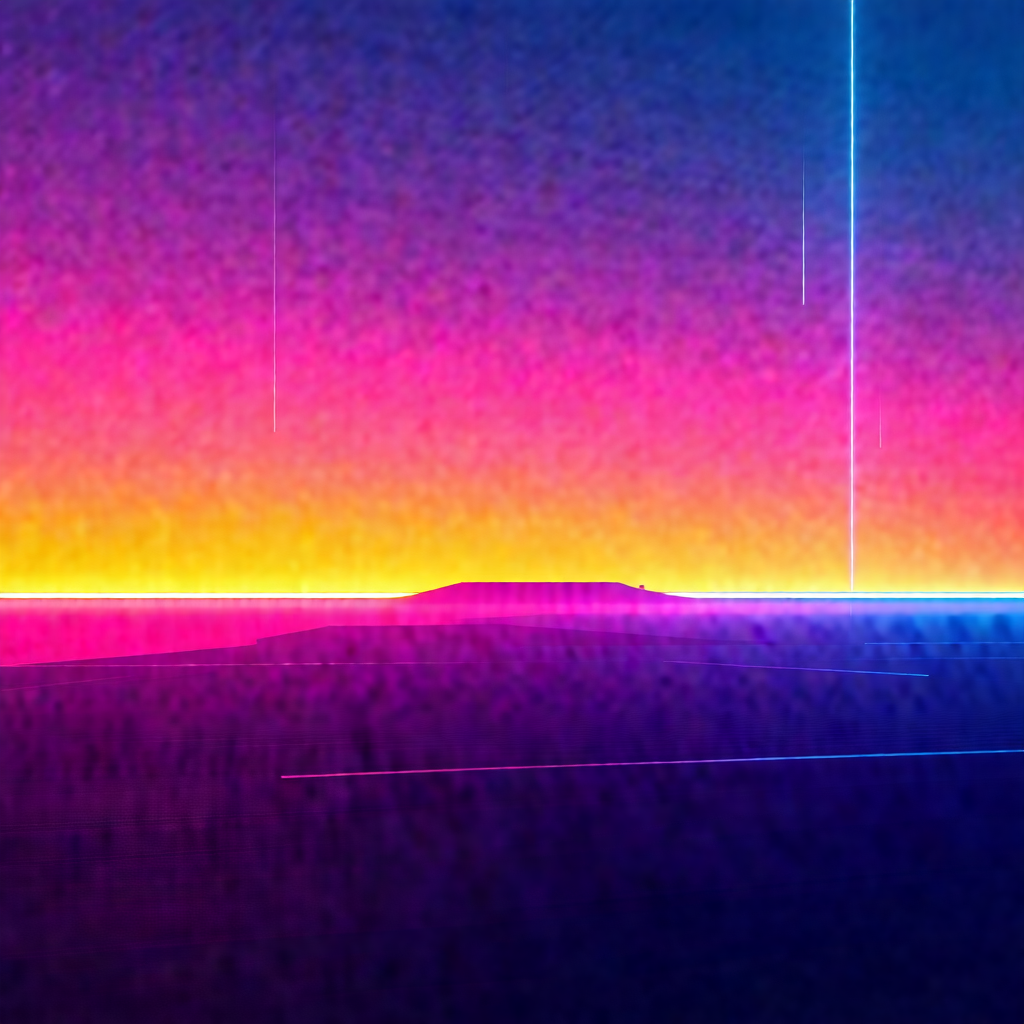 Beautiful sunset over a vast body of water