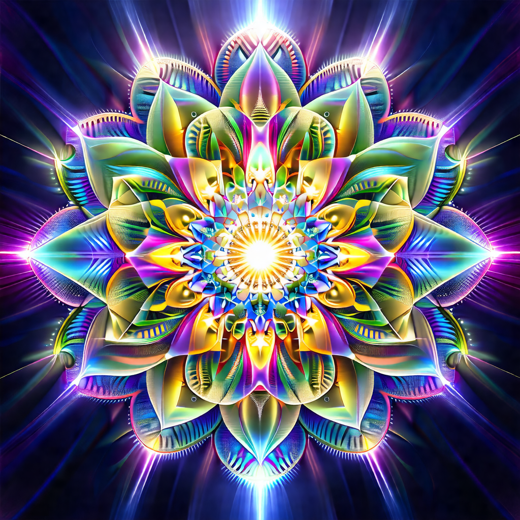 Vibrant and colorful flower with a yellow center