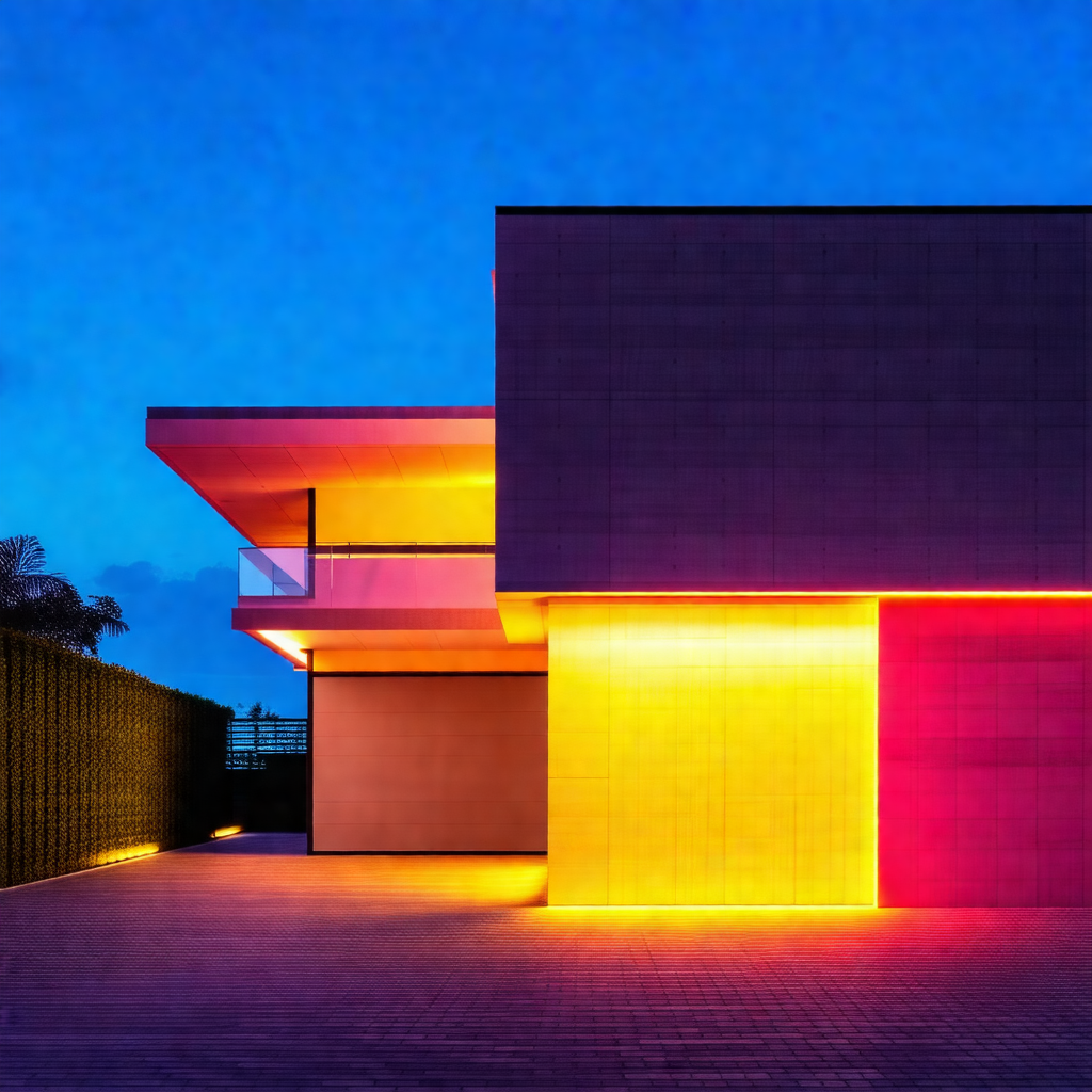 Large, modern-looking house with a unique design