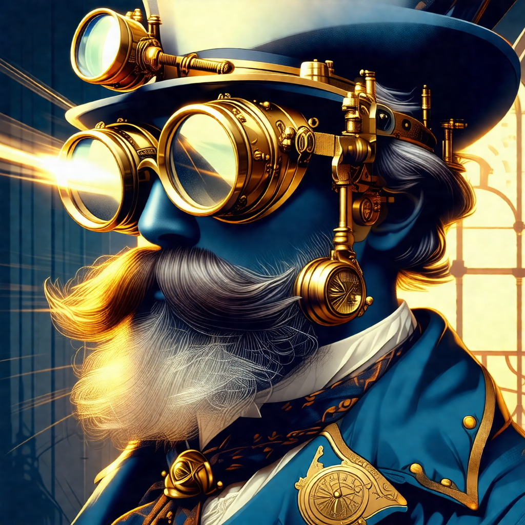Man wearing a blue suit and a top hat