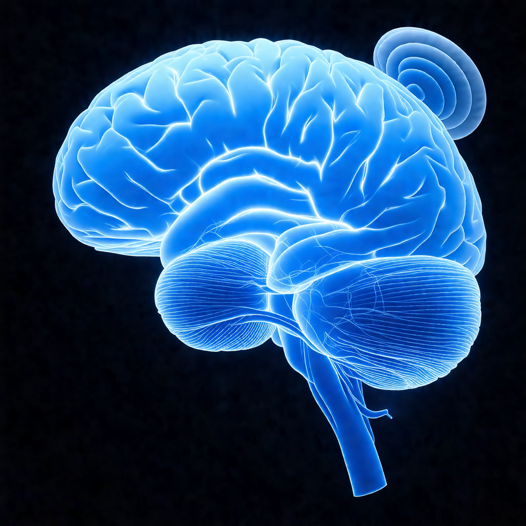 3d representation of a human brain, showcasing the intric...