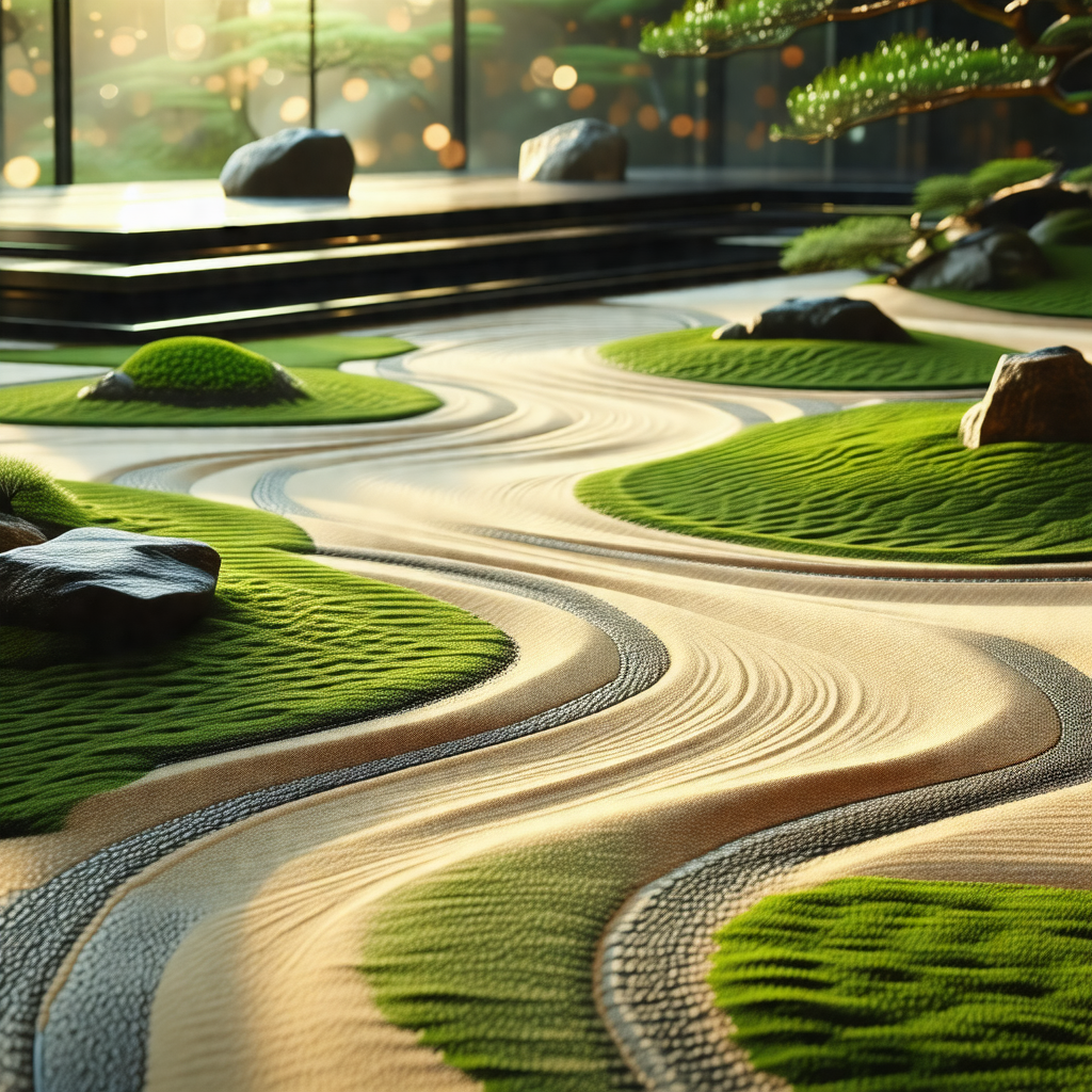 Beautifully designed garden with a variety of plants and ...