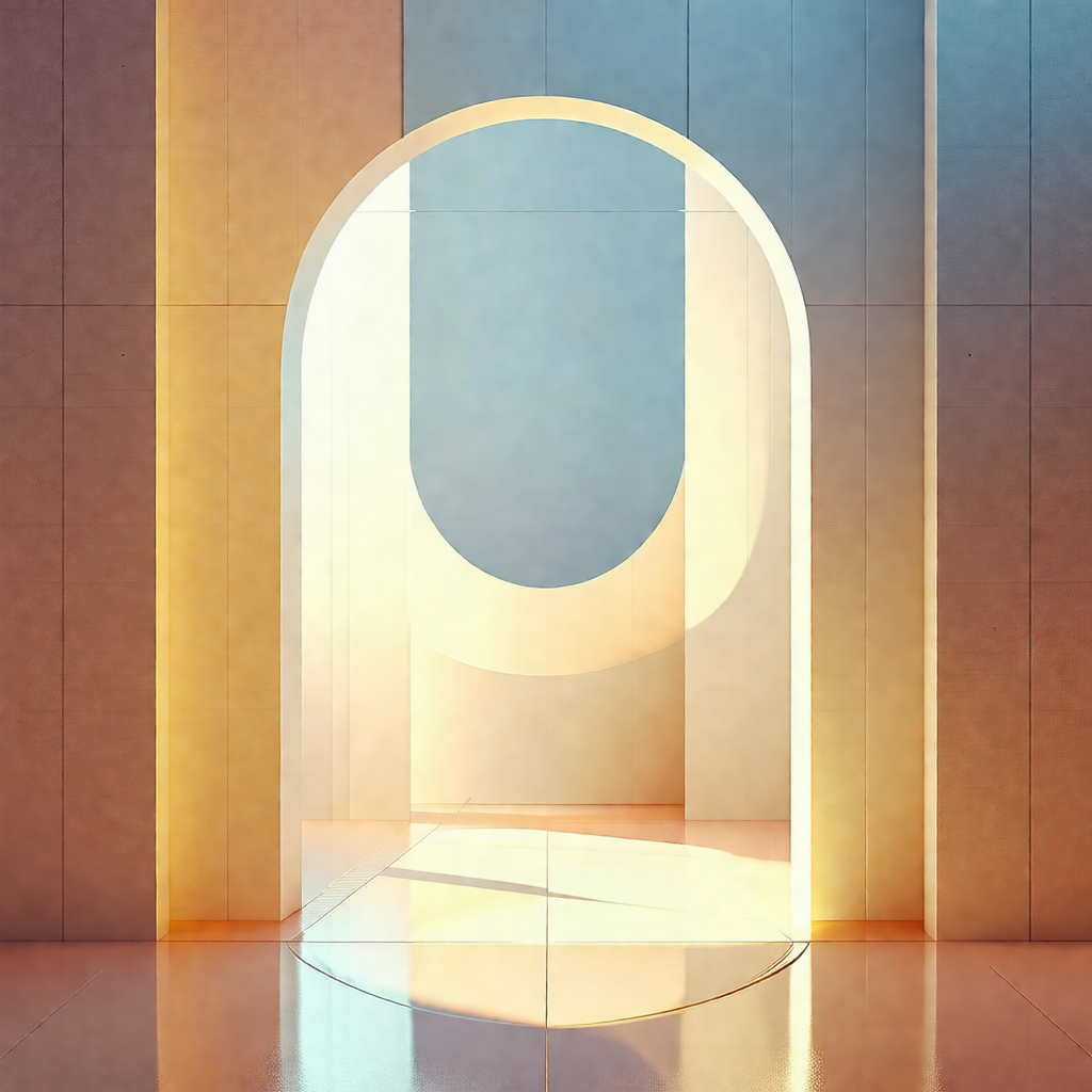 Large, round, white structure with a circular opening