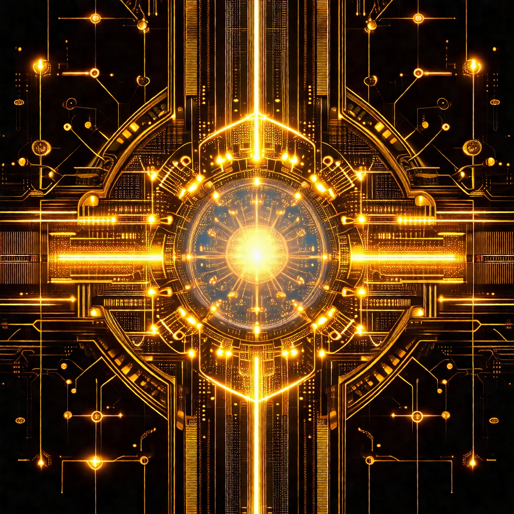 Close-up of a futuristic, computer-generated design