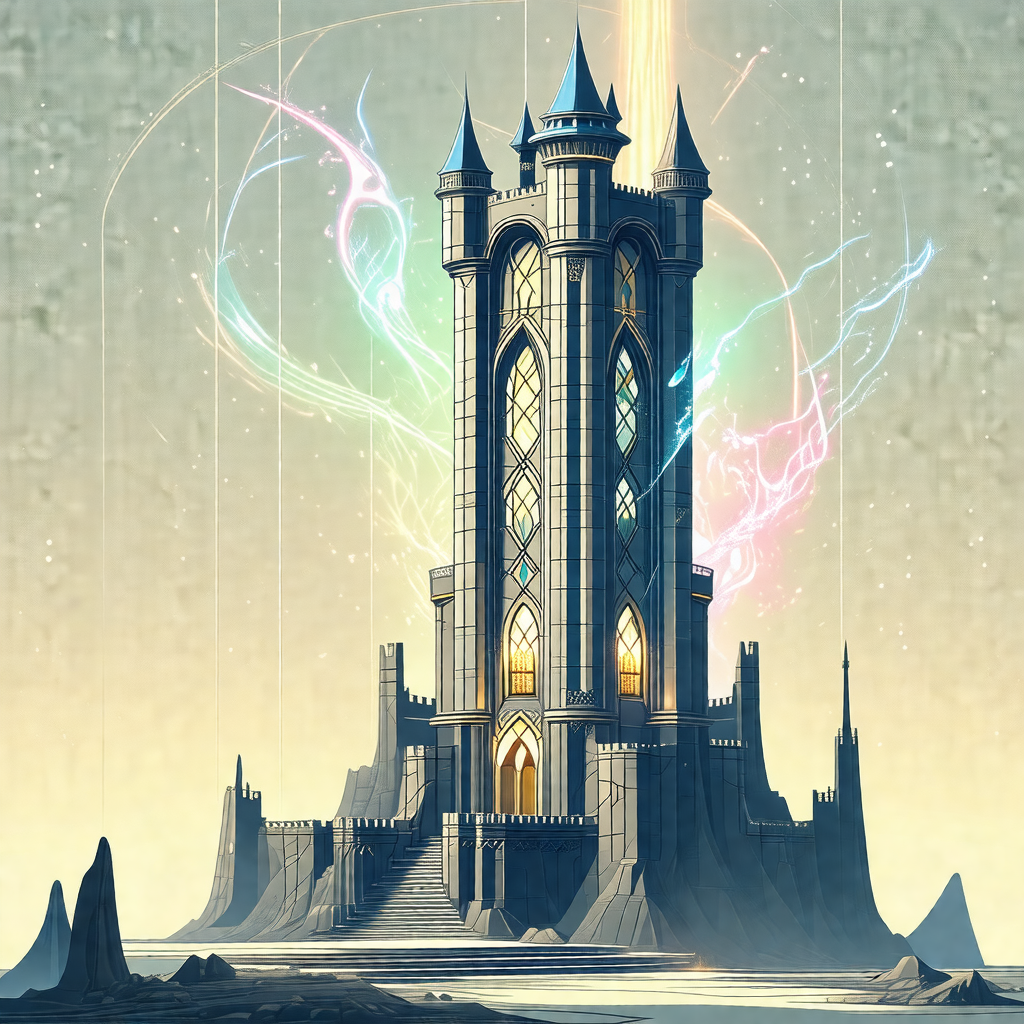 Large, intricate castle with a tall tower