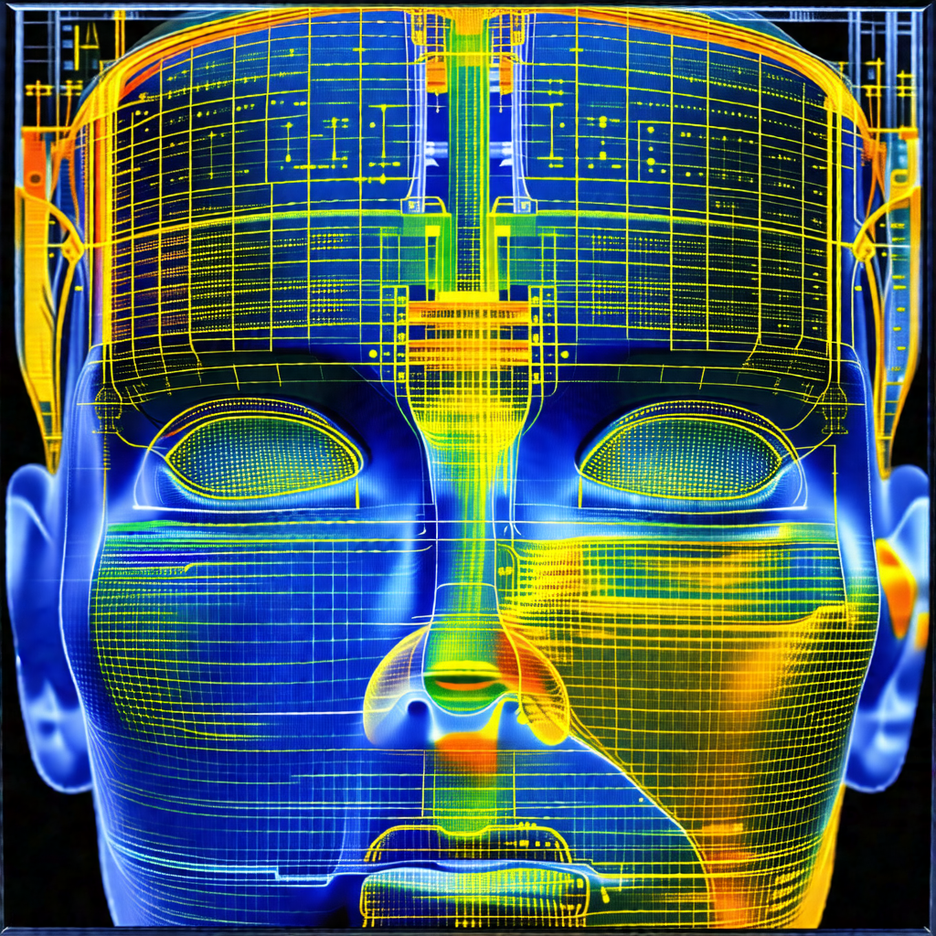 Close-up of a computer-generated face, likely a 3d model