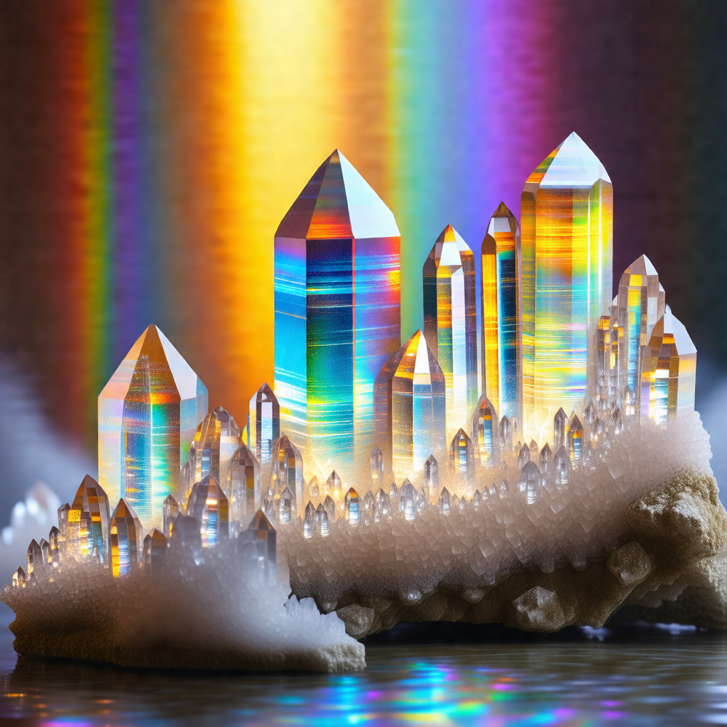 Beautiful display of colorful crystals, possibly made of ...