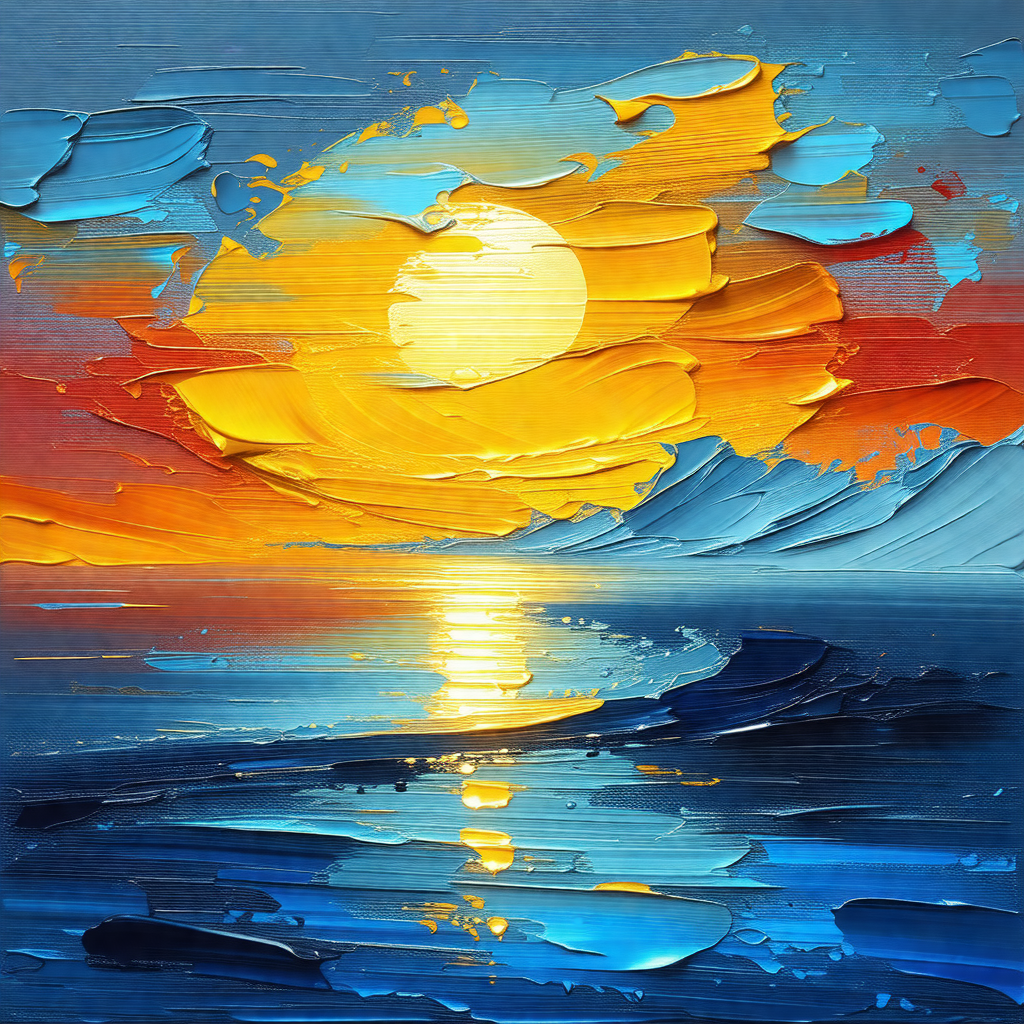 Beautiful sunset over the ocean