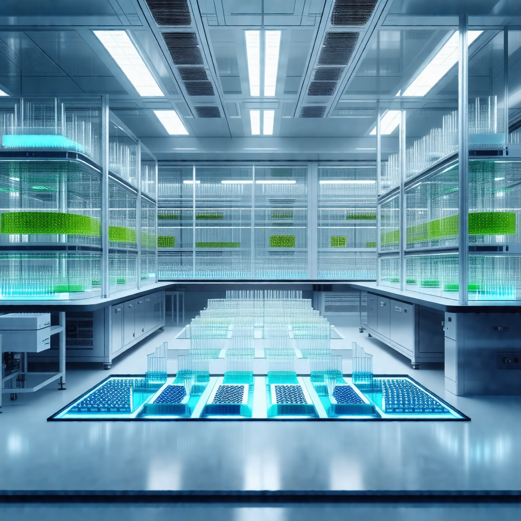 Clean and organized laboratory with a large number of tes...