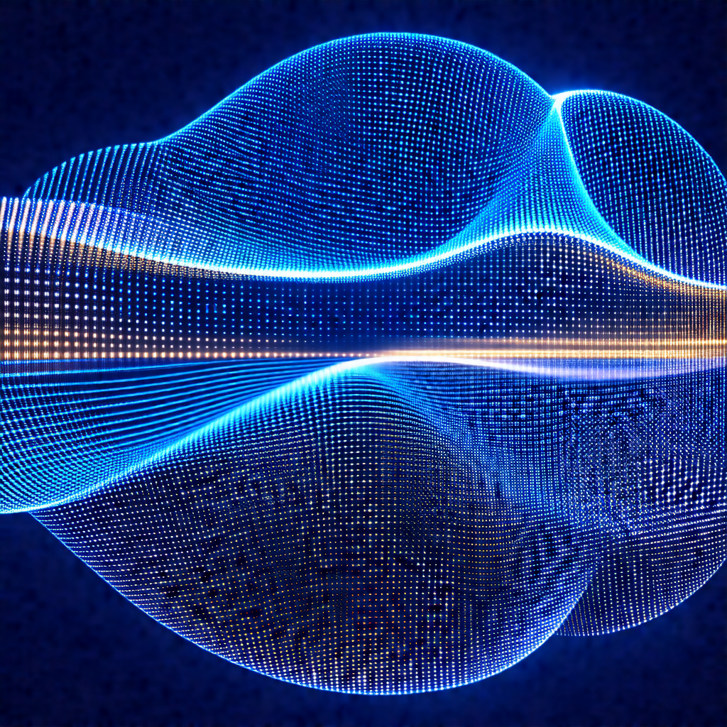 Blue light that is shining brightly, creating a mesmerizi...