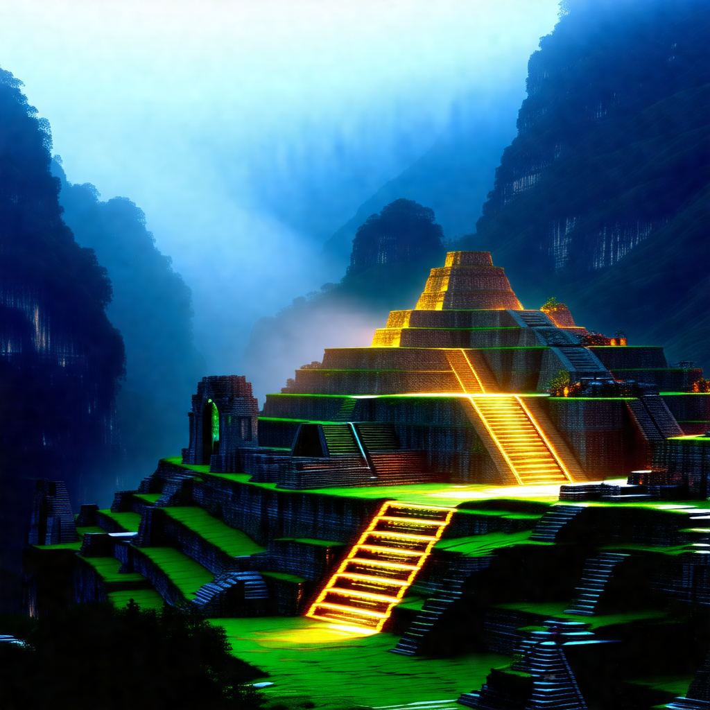 Large, ancient-looking structure with a pyramid shape, si...