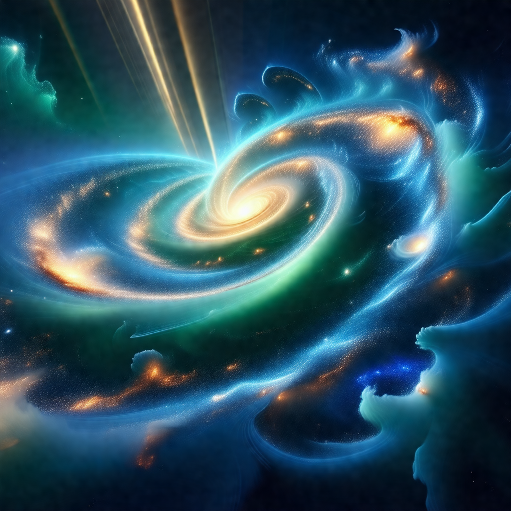 Spiral galaxy with a bright, blue center