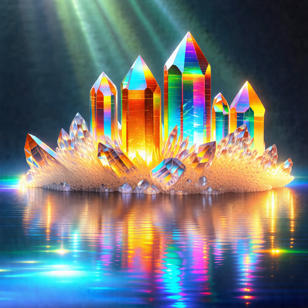 Beautifully crafted crystal palace, resembling a castle m...
