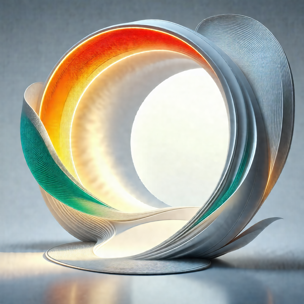Large, colorful sculpture made of paper
