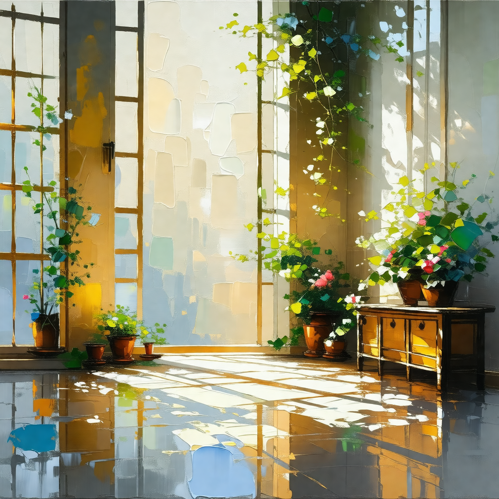 Room with a large window, allowing sunlight to flood the ...