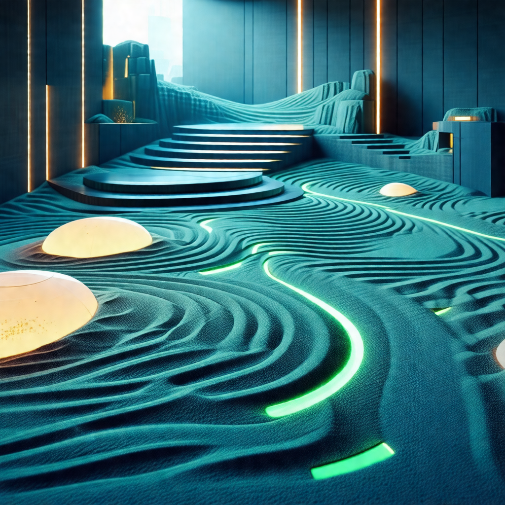Futuristic, underground city with a unique design