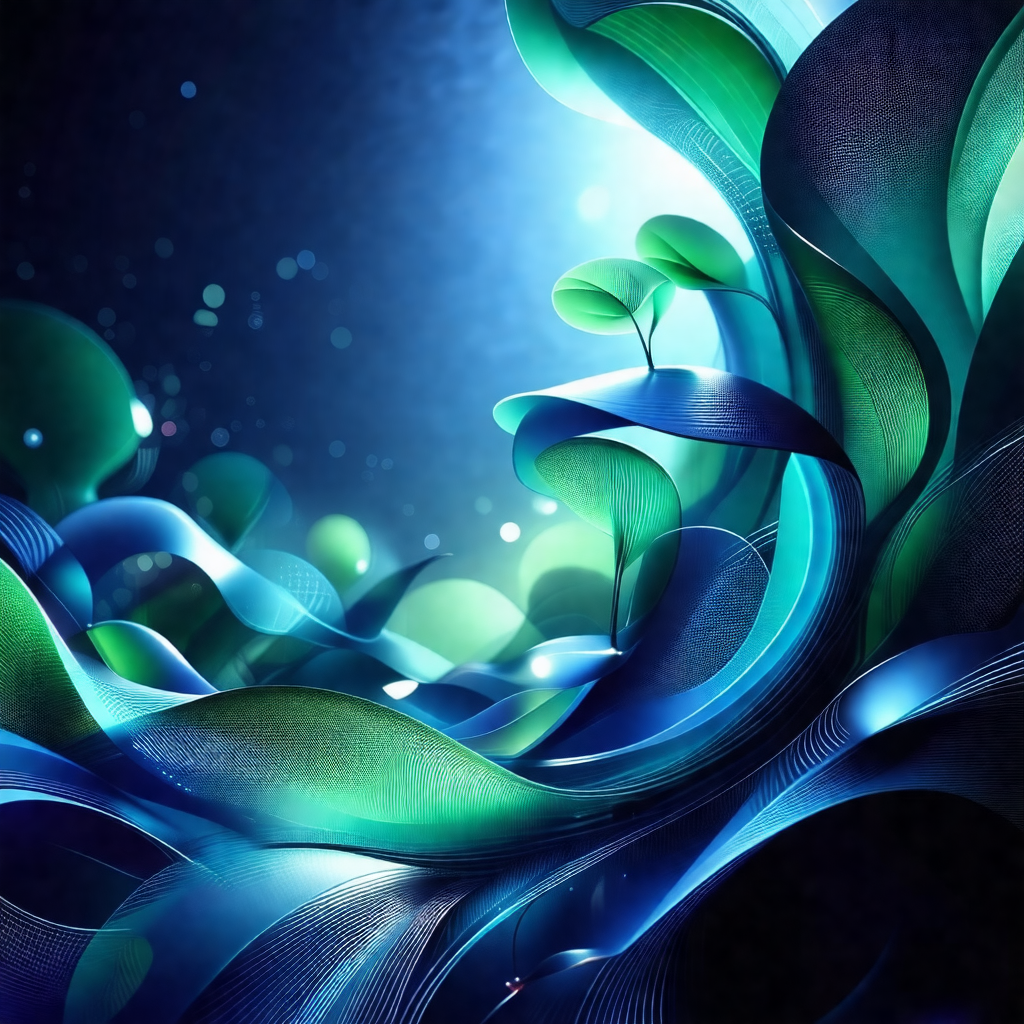 Colorful and vibrant painting of a tree with green leaves