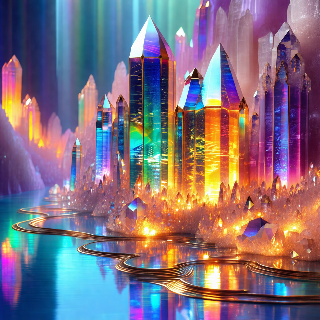 Colorful and vibrant cityscape with a large number of tal...