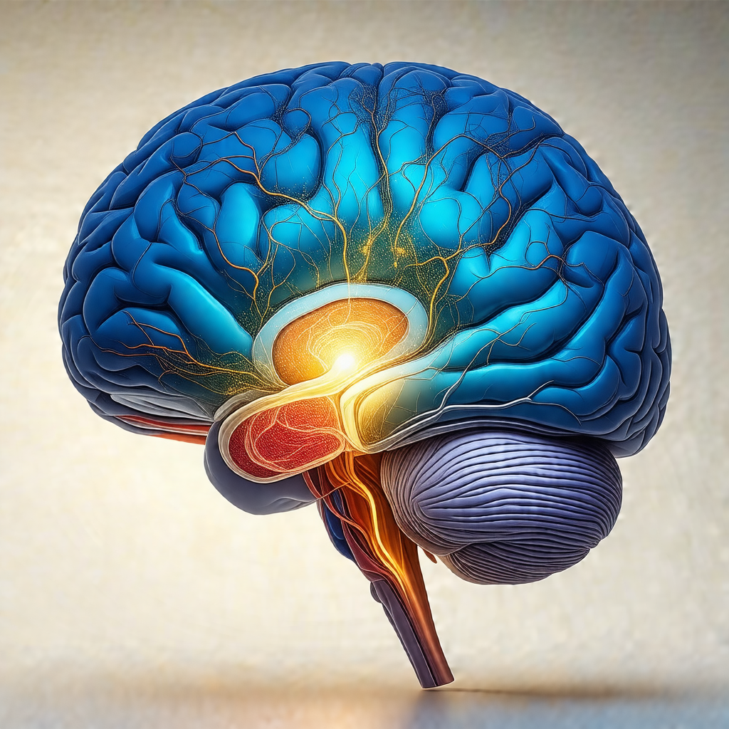 3d illustration of a human brain, showcasing its intricat...
