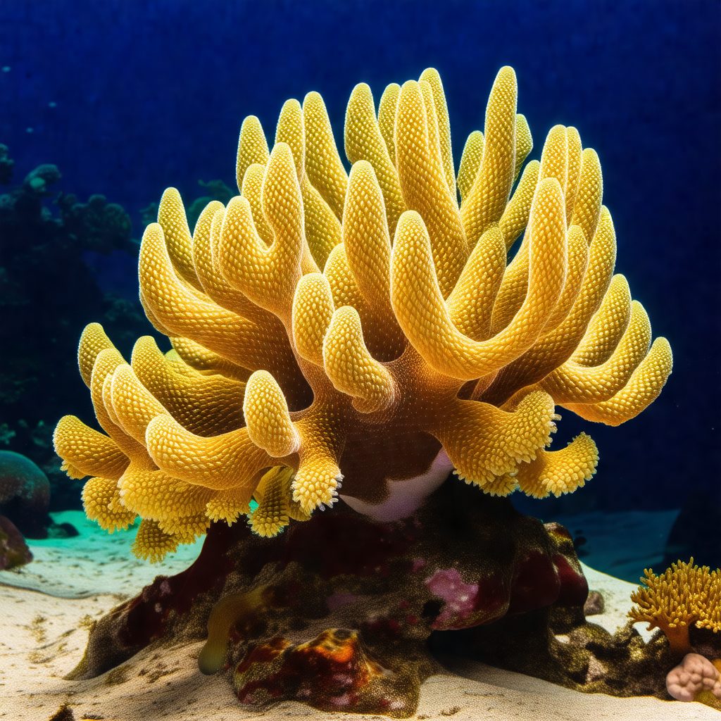 Coral reef with a variety of colorful coral and sea creat...