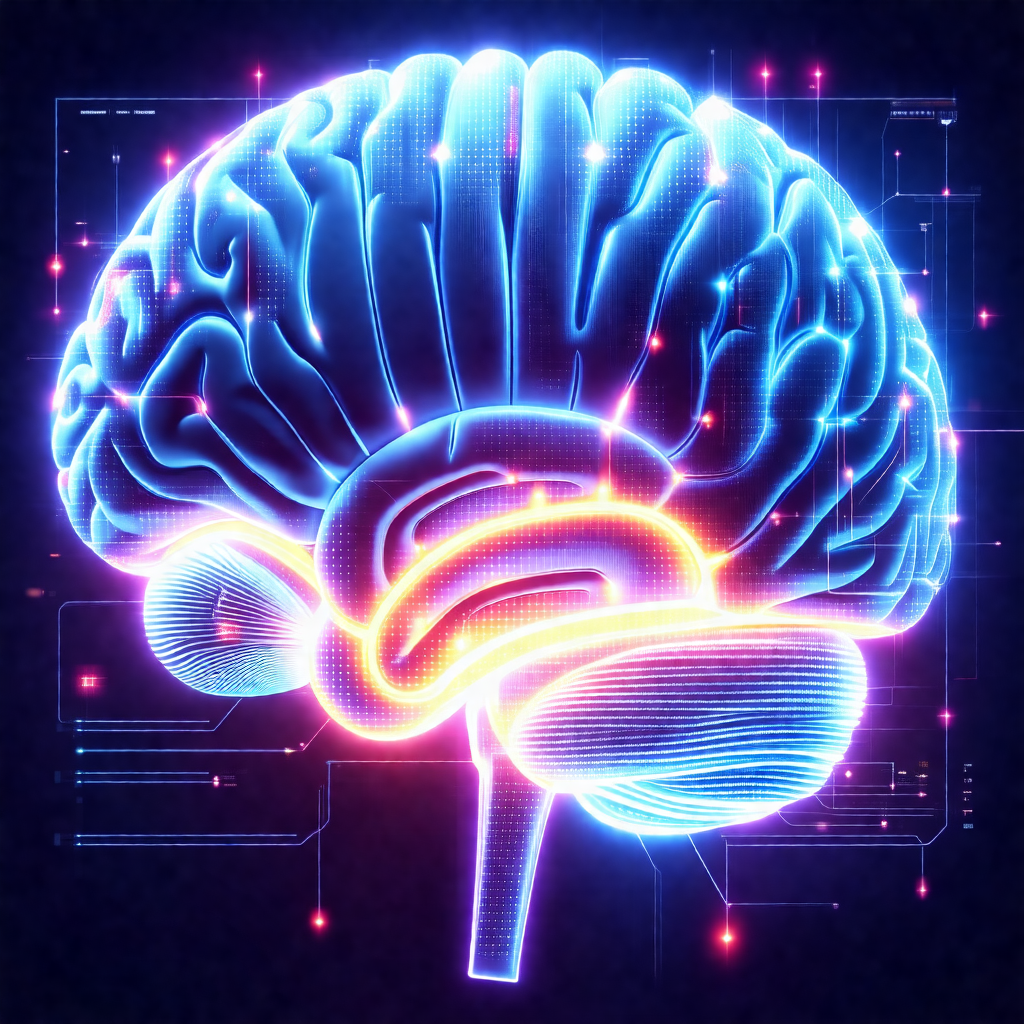 Close-up of a human brain, with a focus on the frontal lobe