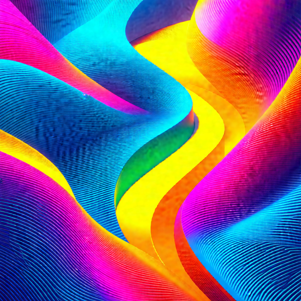 Vibrant and colorful tunnel that appears to be made of a ...