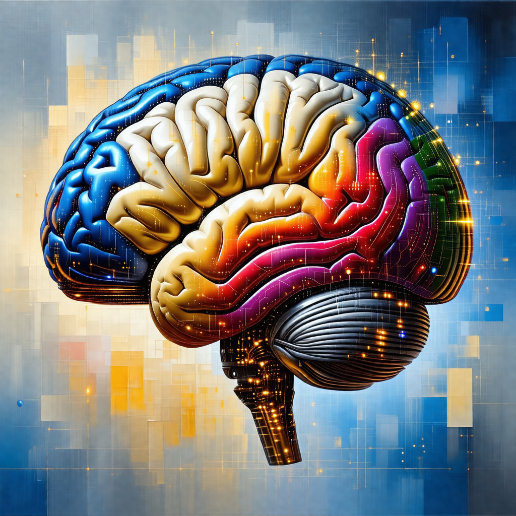 Close-up of a human brain, showcasing its intricate struc...