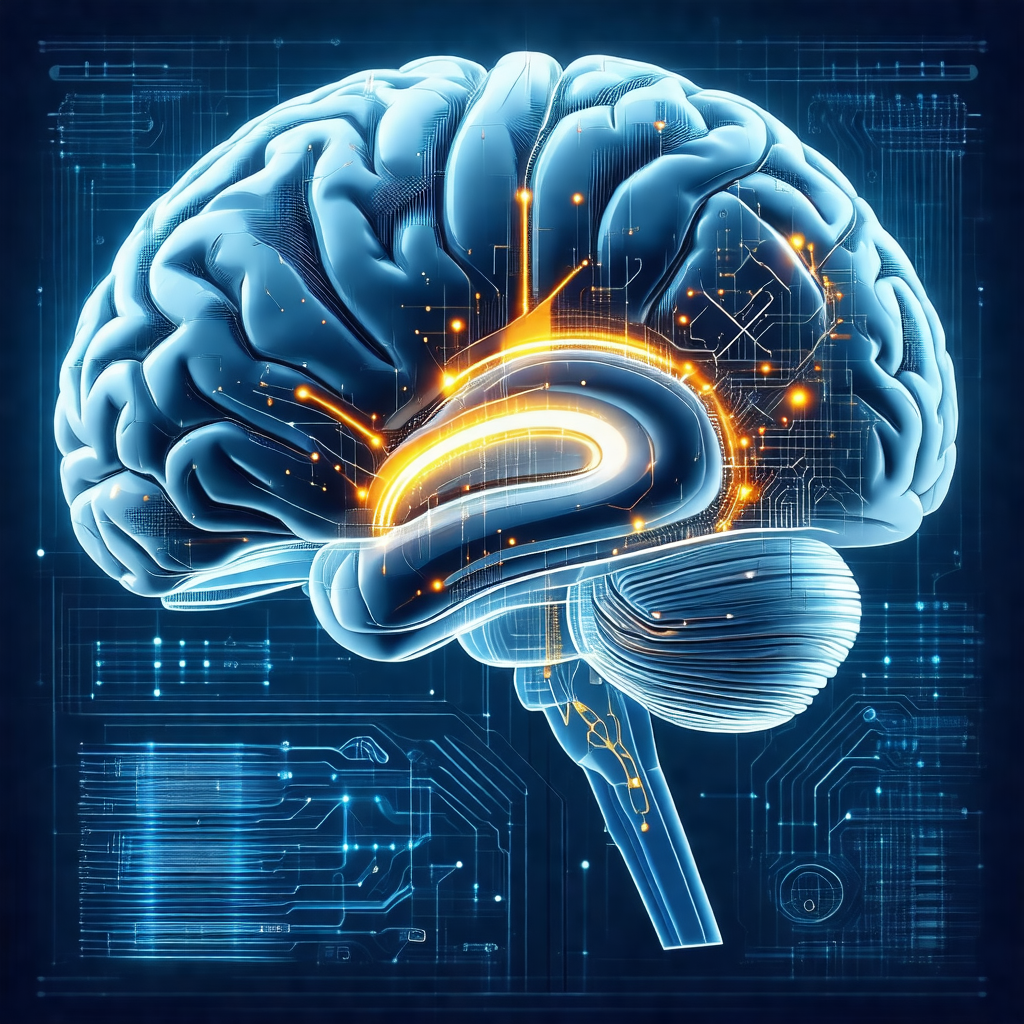 Detailed illustration of a human brain, showcasing its in...