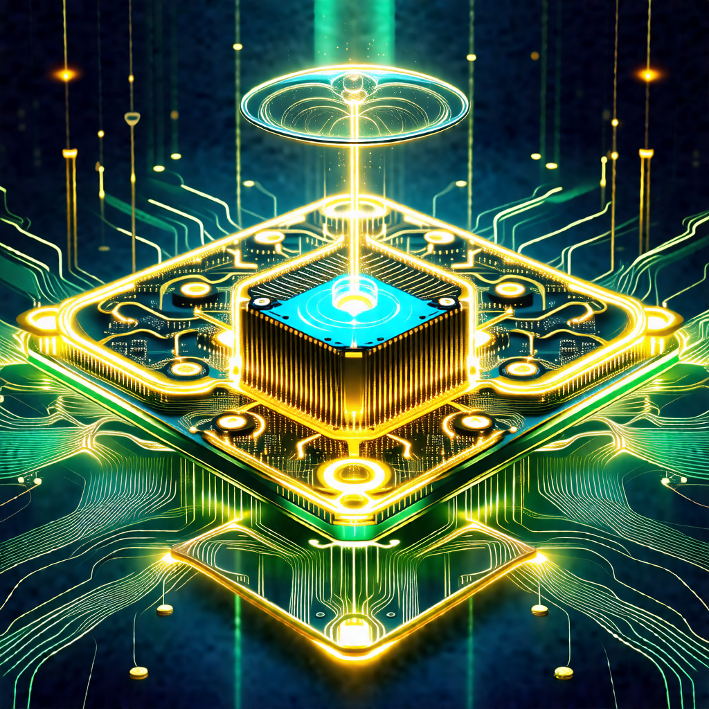 Futuristic, computer-generated illustration of a large, c...
