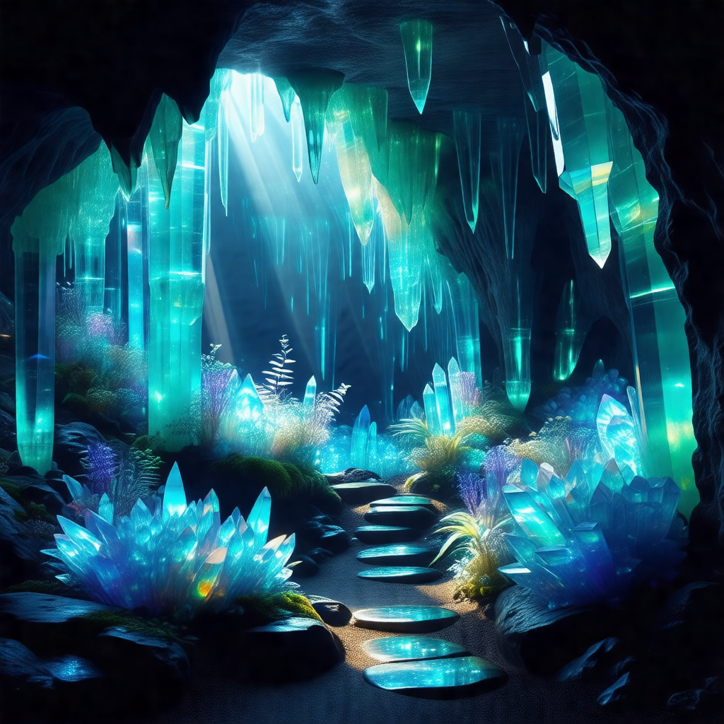 Cave with a path leading through it