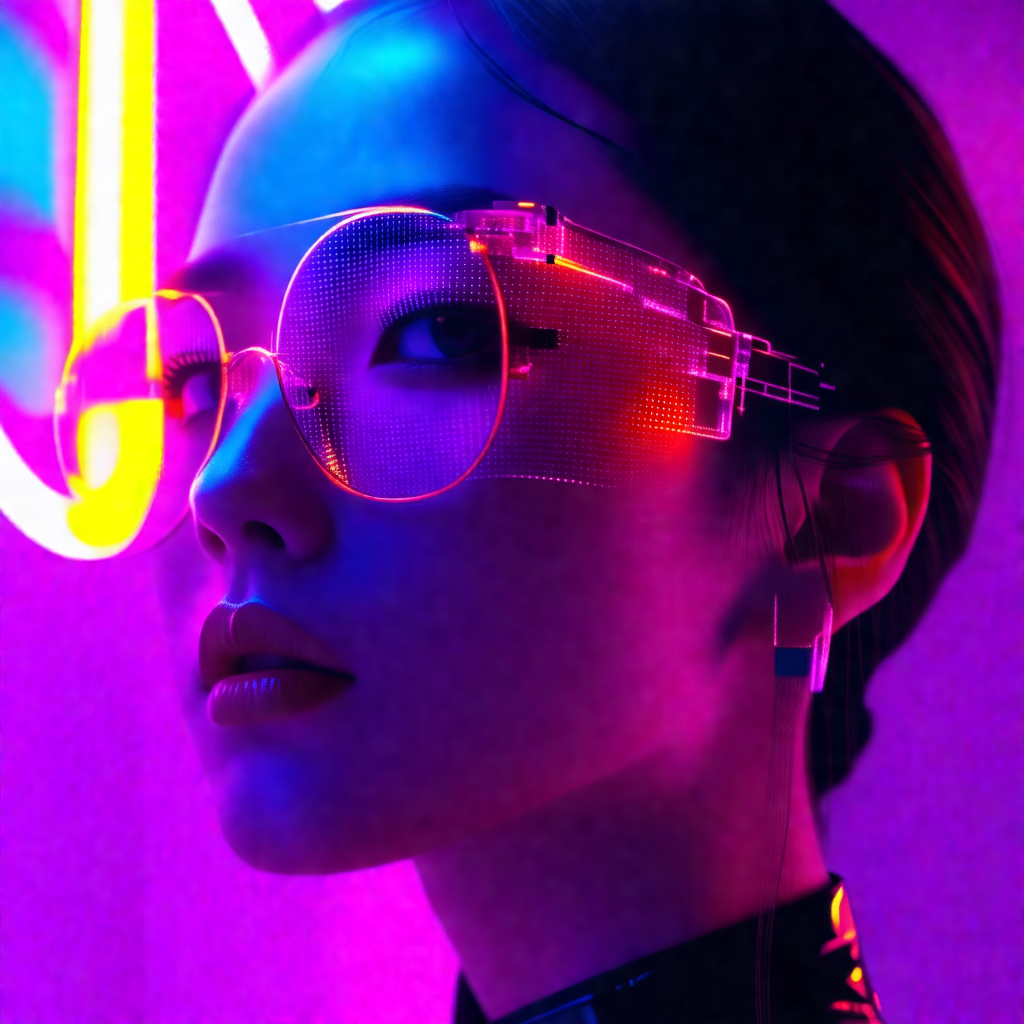 Woman wearing glasses and a black shirt
