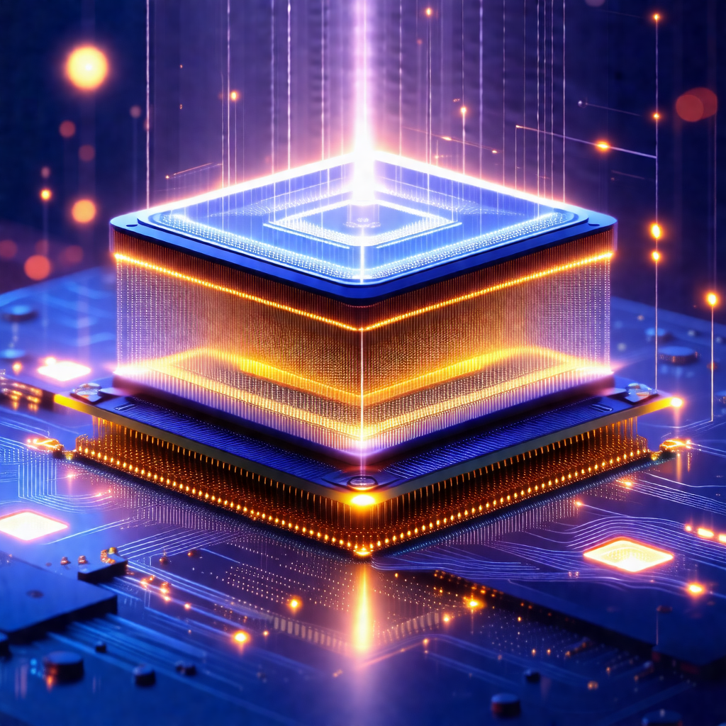 Blue and yellow box with a holographic appearance