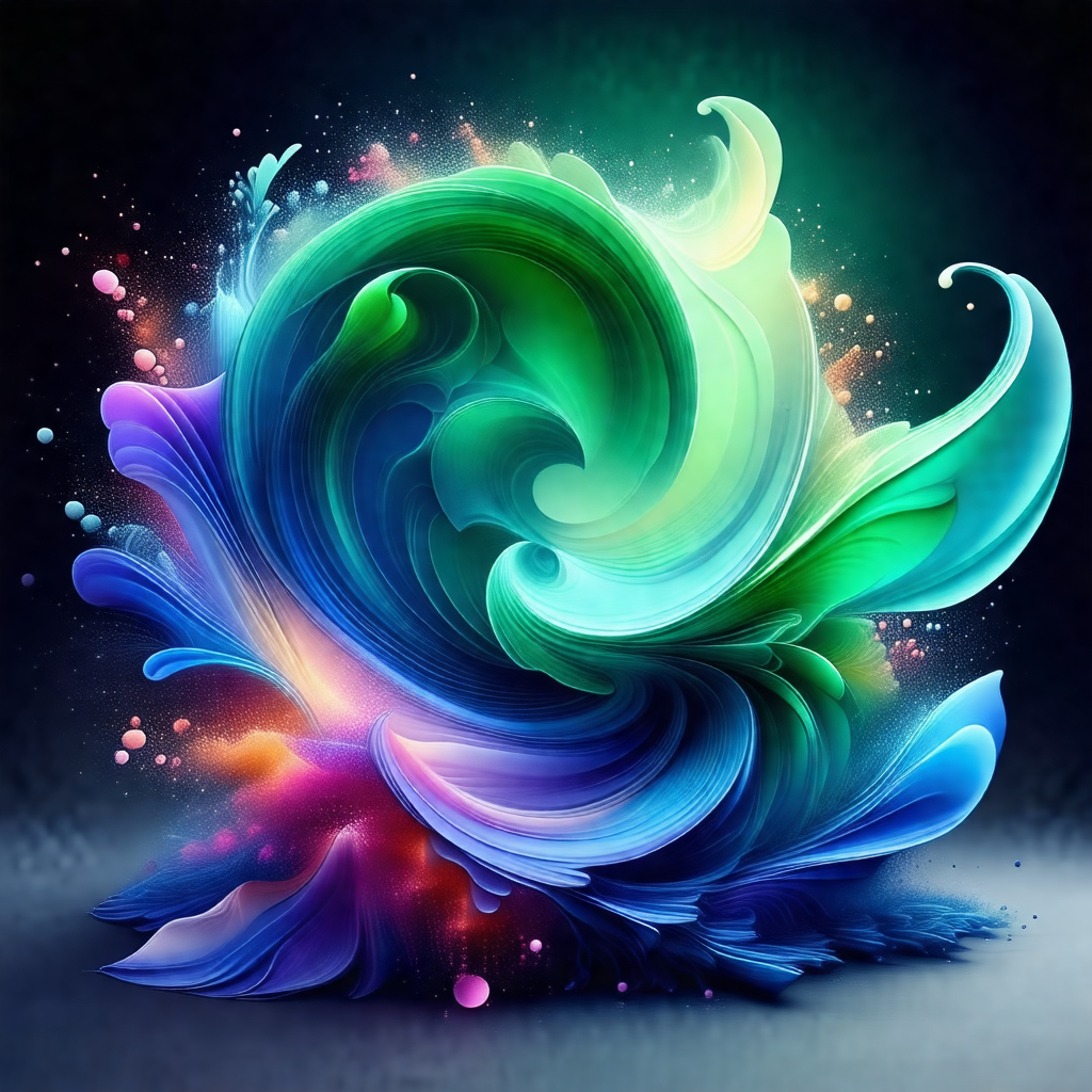 Vibrant, colorful, and abstract artwork that resembles a ...