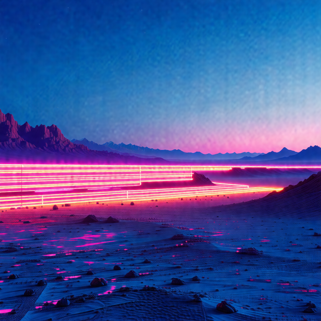 Beautiful sunset with a pink sky